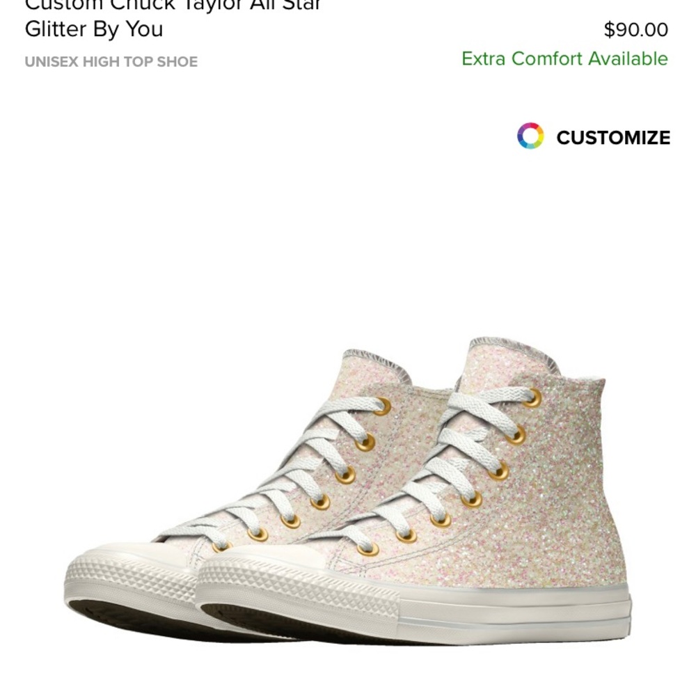 Brand new white lace high top converse